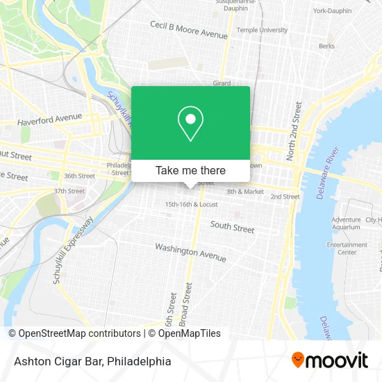 Ashton Cigar Bar map