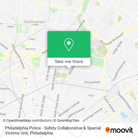 Philadelphia Police - Safety Collaborative & Special Victims Unit map