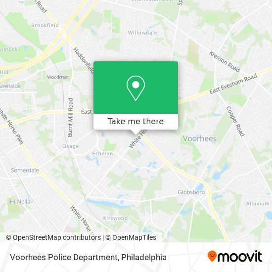 Voorhees Police Department map