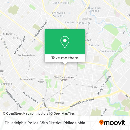 Mapa de Philadelphia Police 35th District