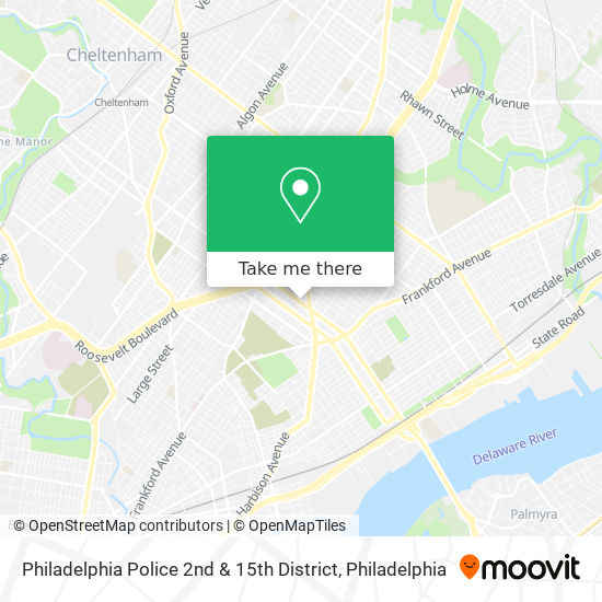Mapa de Philadelphia Police 2nd & 15th District