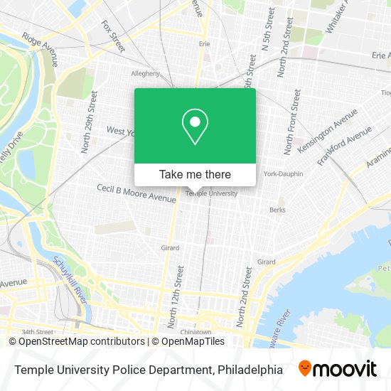 Temple University Police Department map