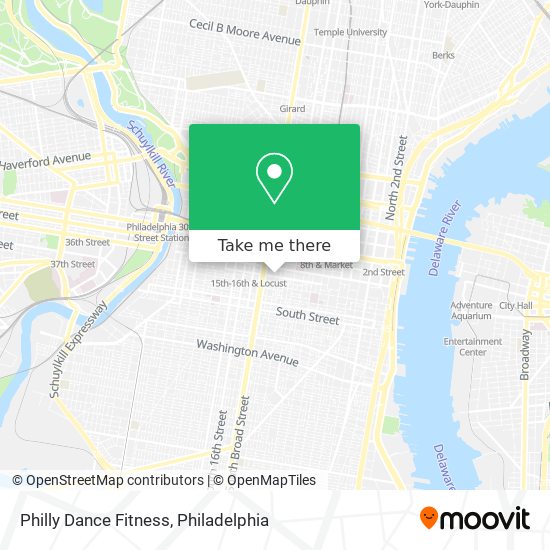 Mapa de Philly Dance Fitness