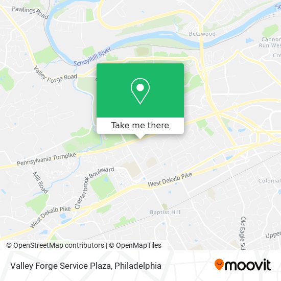 Valley Forge Service Plaza map