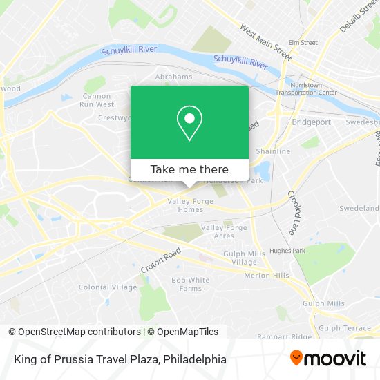 King of Prussia Travel Plaza map