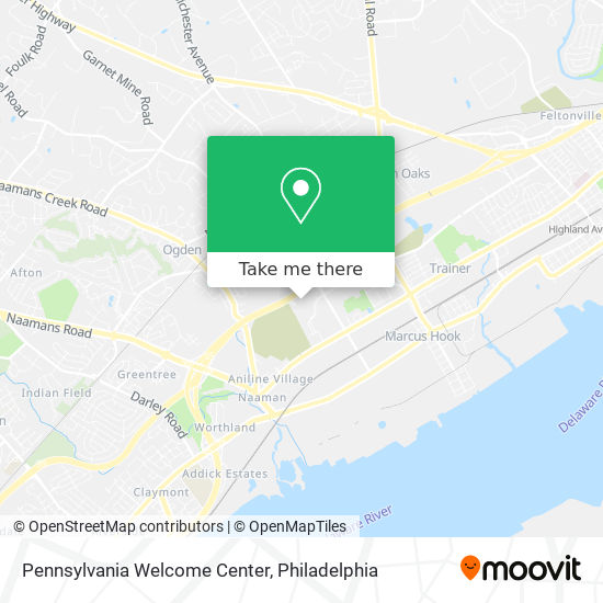 Pennsylvania Welcome Center map