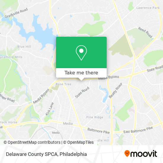 Delaware County SPCA map
