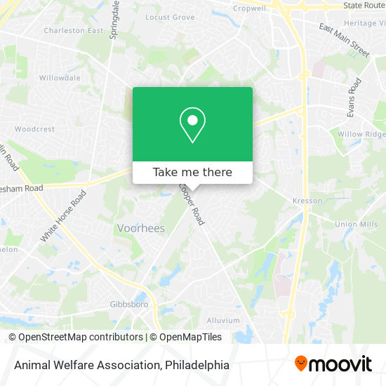 Mapa de Animal Welfare Association