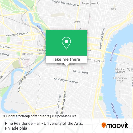 Pine Residence Hall - University of the Arts map