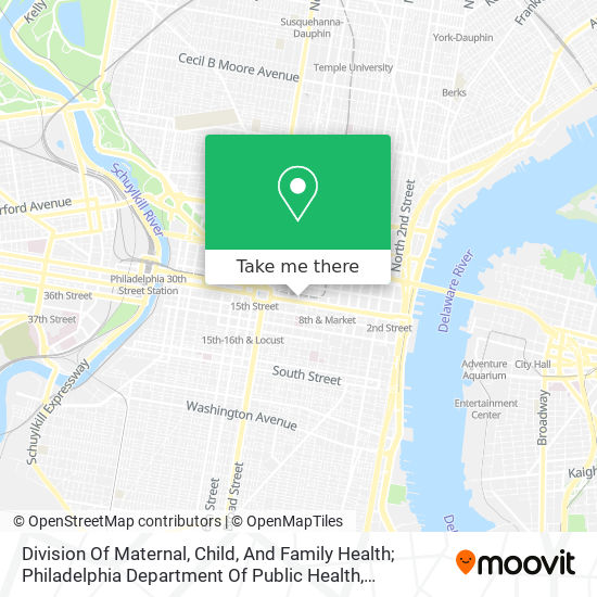 Division Of Maternal, Child, And Family Health; Philadelphia Department Of Public Health map