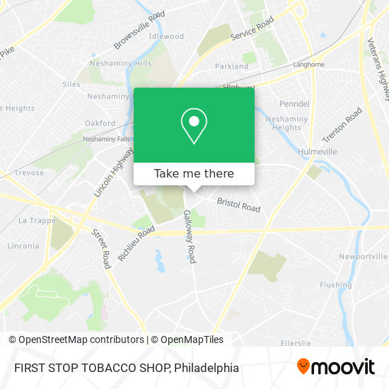 Mapa de FIRST STOP TOBACCO SHOP