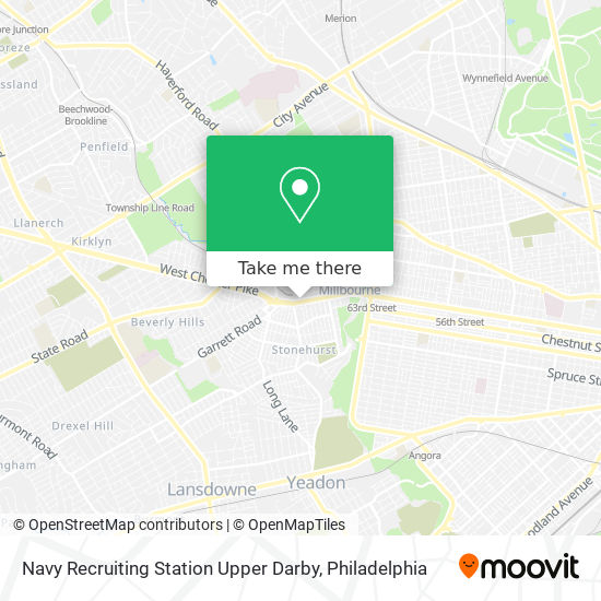 Navy Recruiting Station Upper Darby map