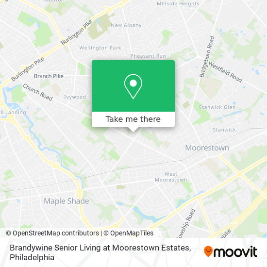Brandywine Senior Living at Moorestown Estates map