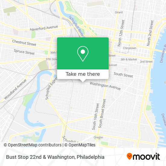 Mapa de Bust Stop 22nd & Washington