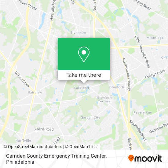 Mapa de Camden County Emergency Training Center