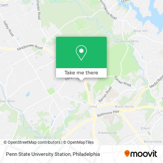 Mapa de Penn State University Station