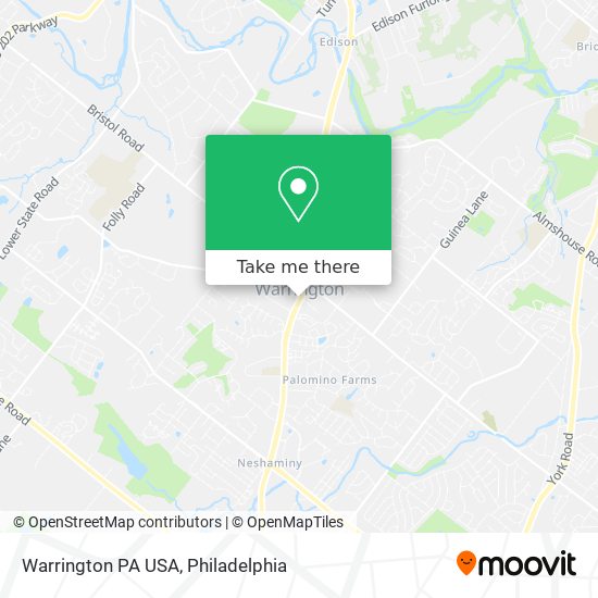 Mapa de Warrington PA USA