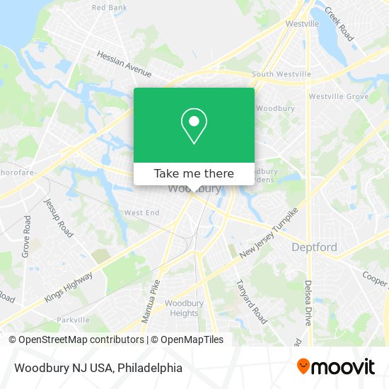 Woodbury NJ USA map