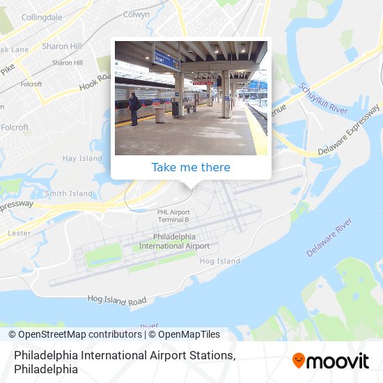 Mapa de Philadelphia International Airport Stations