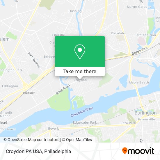 Croydon PA USA map