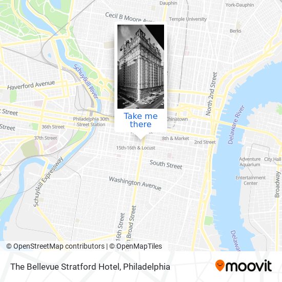 The Bellevue Stratford Hotel map