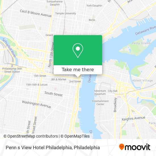 Penn s View Hotel Philadelphia map