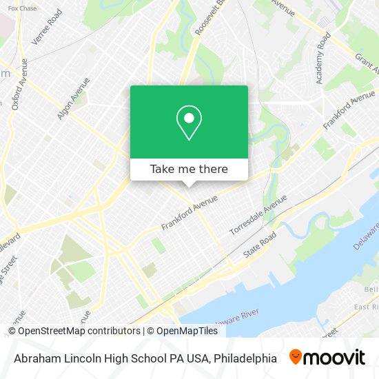 Mapa de Abraham Lincoln High School PA USA