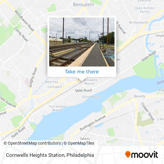 Cornwells Heights Station map