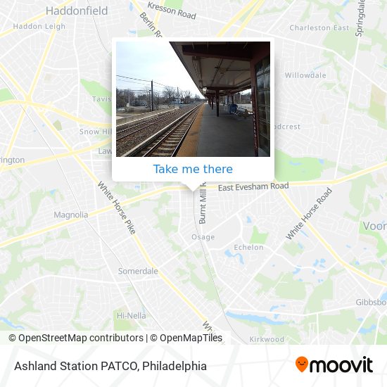 Mapa de Ashland Station PATCO