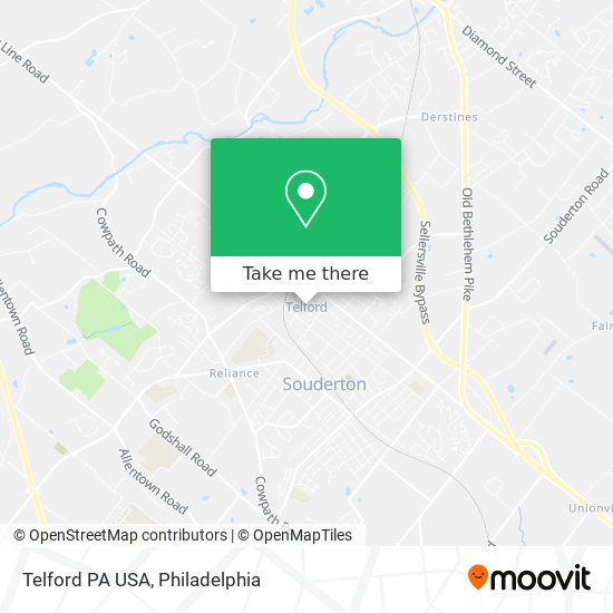Telford PA USA map