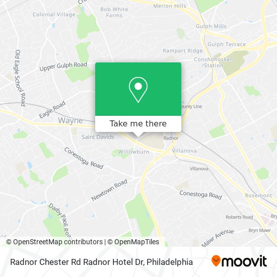 Radnor Chester Rd Radnor Hotel Dr map