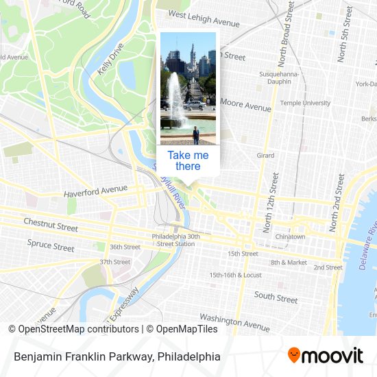 Benjamin Franklin Parkway map