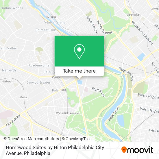 Homewood Suites by Hilton Philadelphia City Avenue map