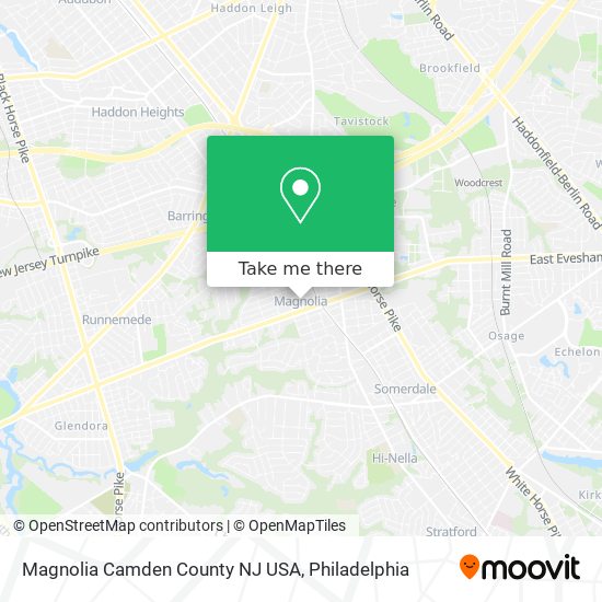 Magnolia Camden County NJ USA map