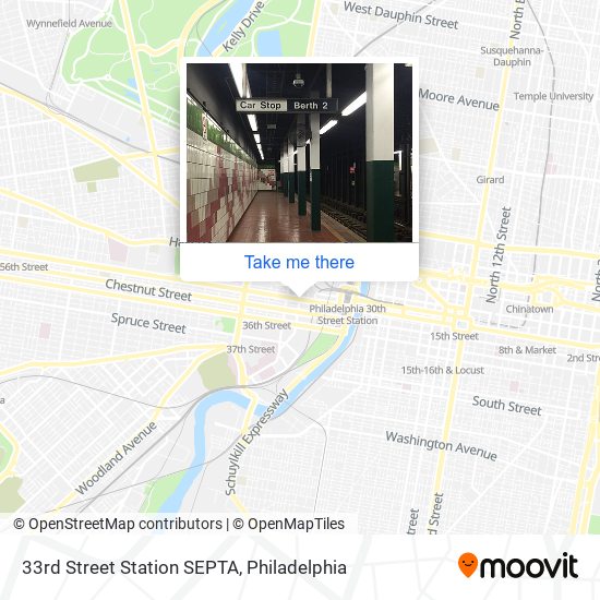 Mapa de 33rd Street Station SEPTA