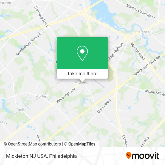 Mickleton NJ USA map