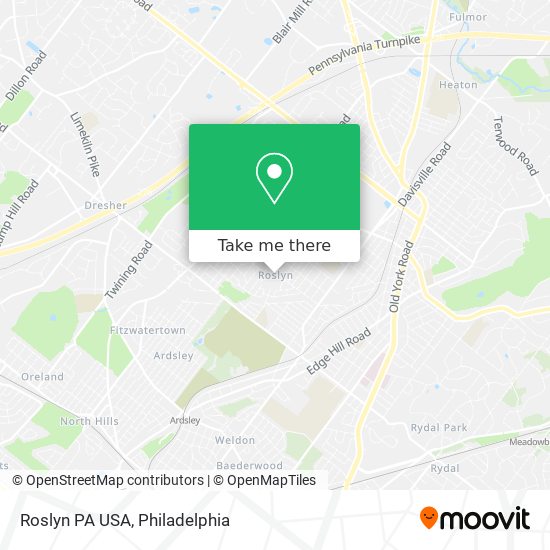 Roslyn PA USA map