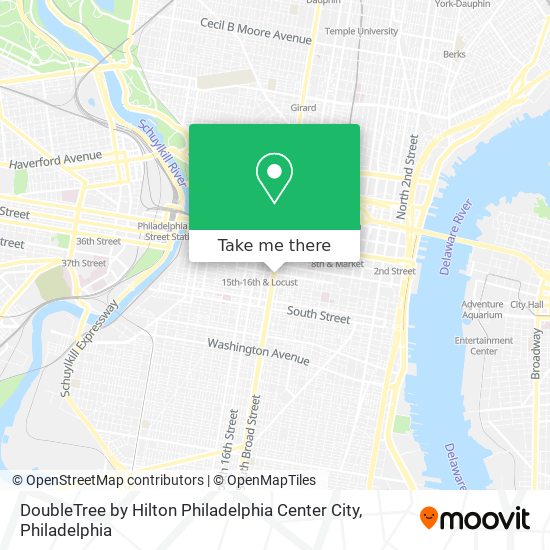 Mapa de DoubleTree by Hilton Philadelphia Center City