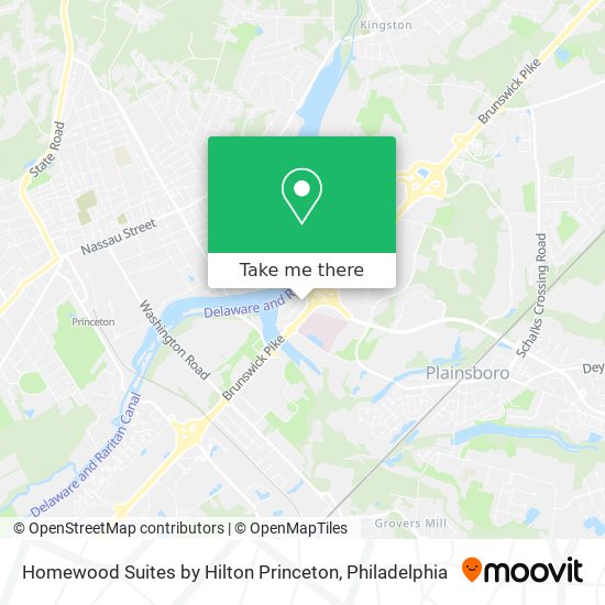 Mapa de Homewood Suites by Hilton Princeton