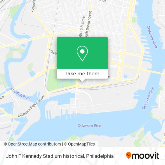 Mapa de John F Kennedy Stadium historical