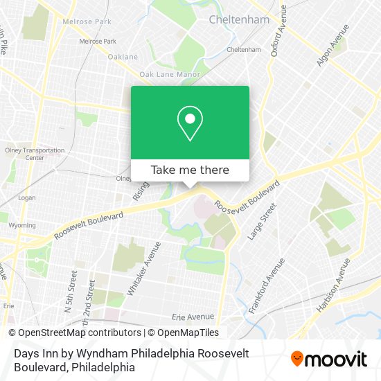 Mapa de Days Inn by Wyndham Philadelphia Roosevelt Boulevard