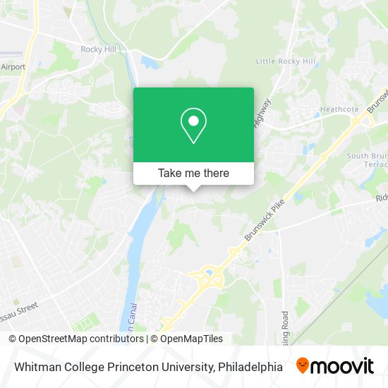 Whitman College Princeton University map