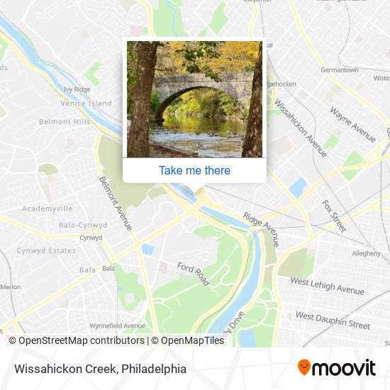 Mapa de Wissahickon Creek