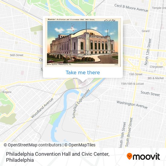 Philadelphia Convention Hall and Civic Center map