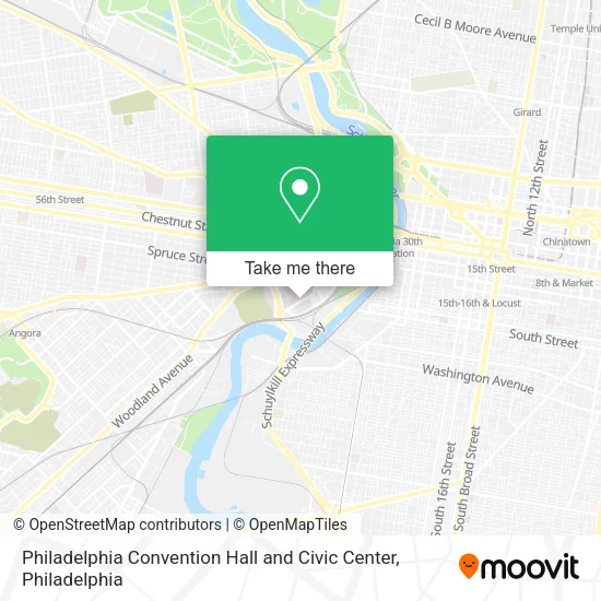 Philadelphia Convention Hall and Civic Center map