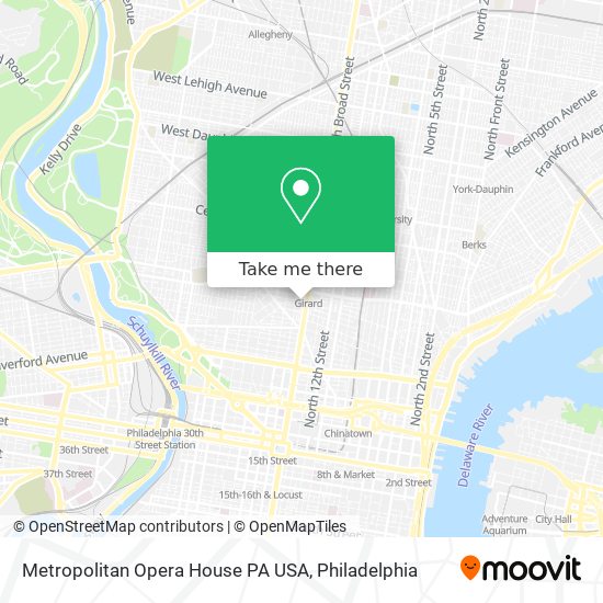 Metropolitan Opera House PA USA map