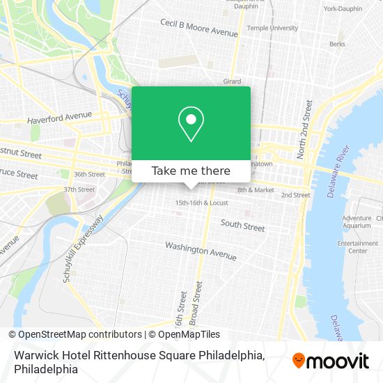 Warwick Hotel Rittenhouse Square Philadelphia map