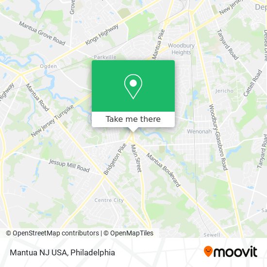 Mapa de Mantua NJ USA