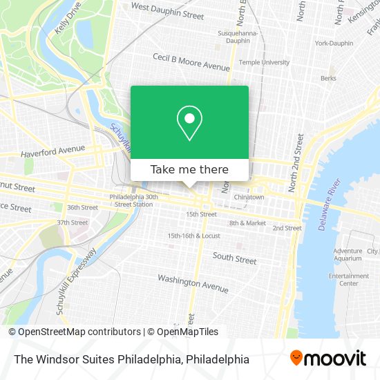 The Windsor Suites Philadelphia map