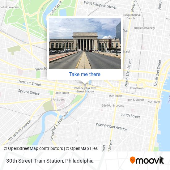 30th Street Train Station map